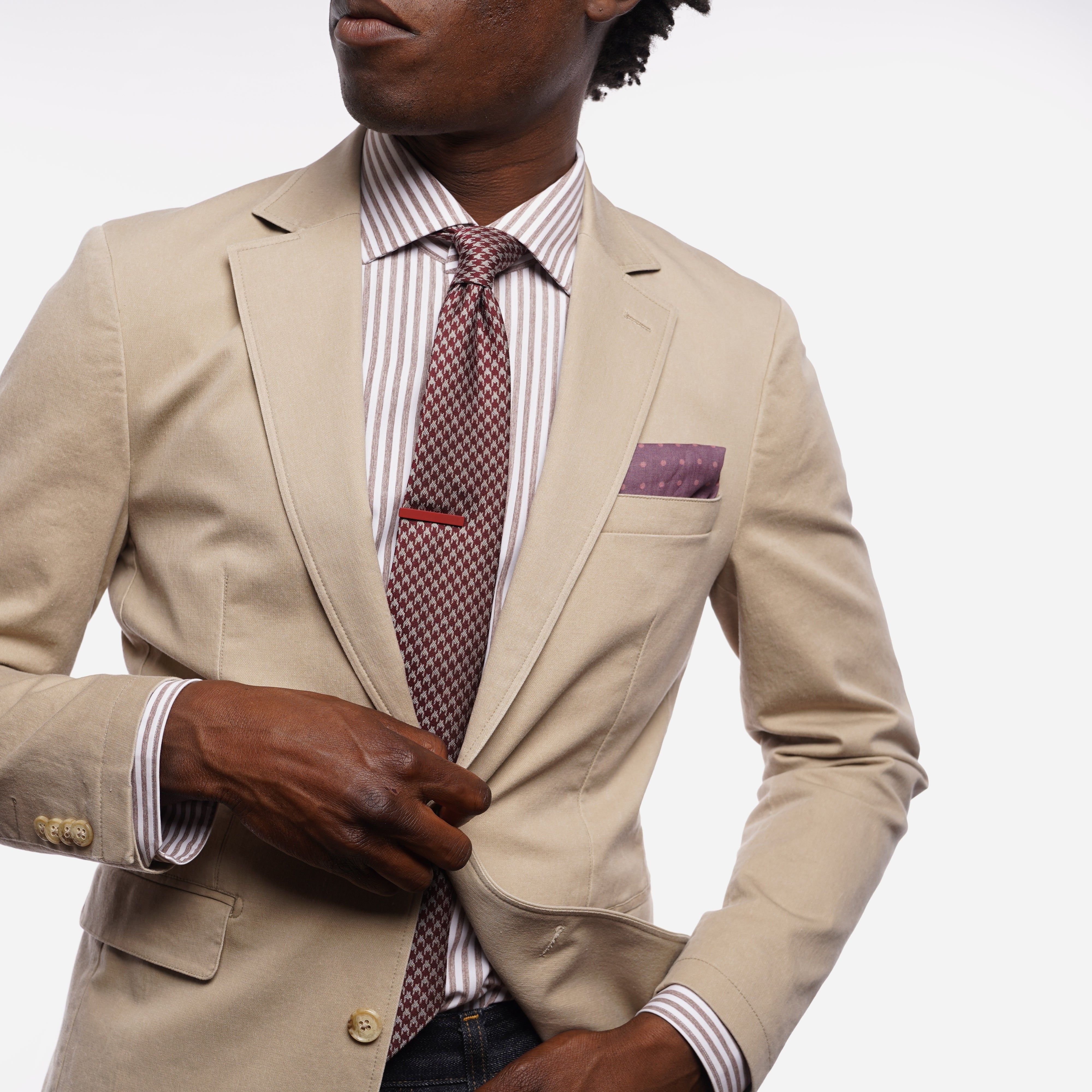 The Cotton Miracle British Tan Jacket sold by The Tie Bar product image thumbnail 3