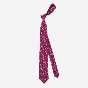 Ditzy Daisies Burgundy Tie sold by The Tie Bar