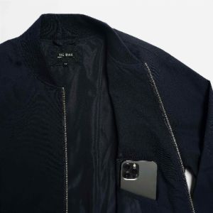 Navy Bomber Jacket sold by The Tie Bar