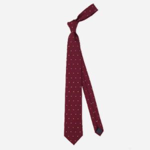 Suited Polka Dots Burgundy Tie sold by The Tie Bar