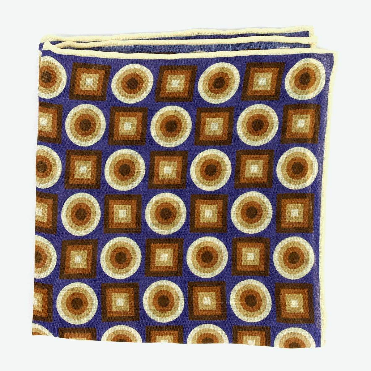 Bali Retro Blue Pocket Square sold by The Tie Bar