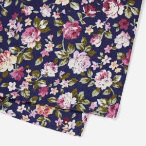 Moody Florals Navy Pocket Square sold by The Tie Bar
