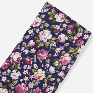Moody Florals Navy Pocket Square sold by The Tie Bar