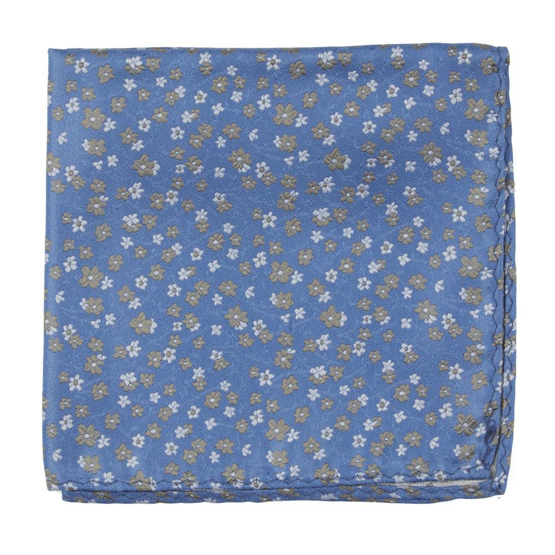 Free Fall Floral Light Blue Pocket Square sold by The Tie Bar