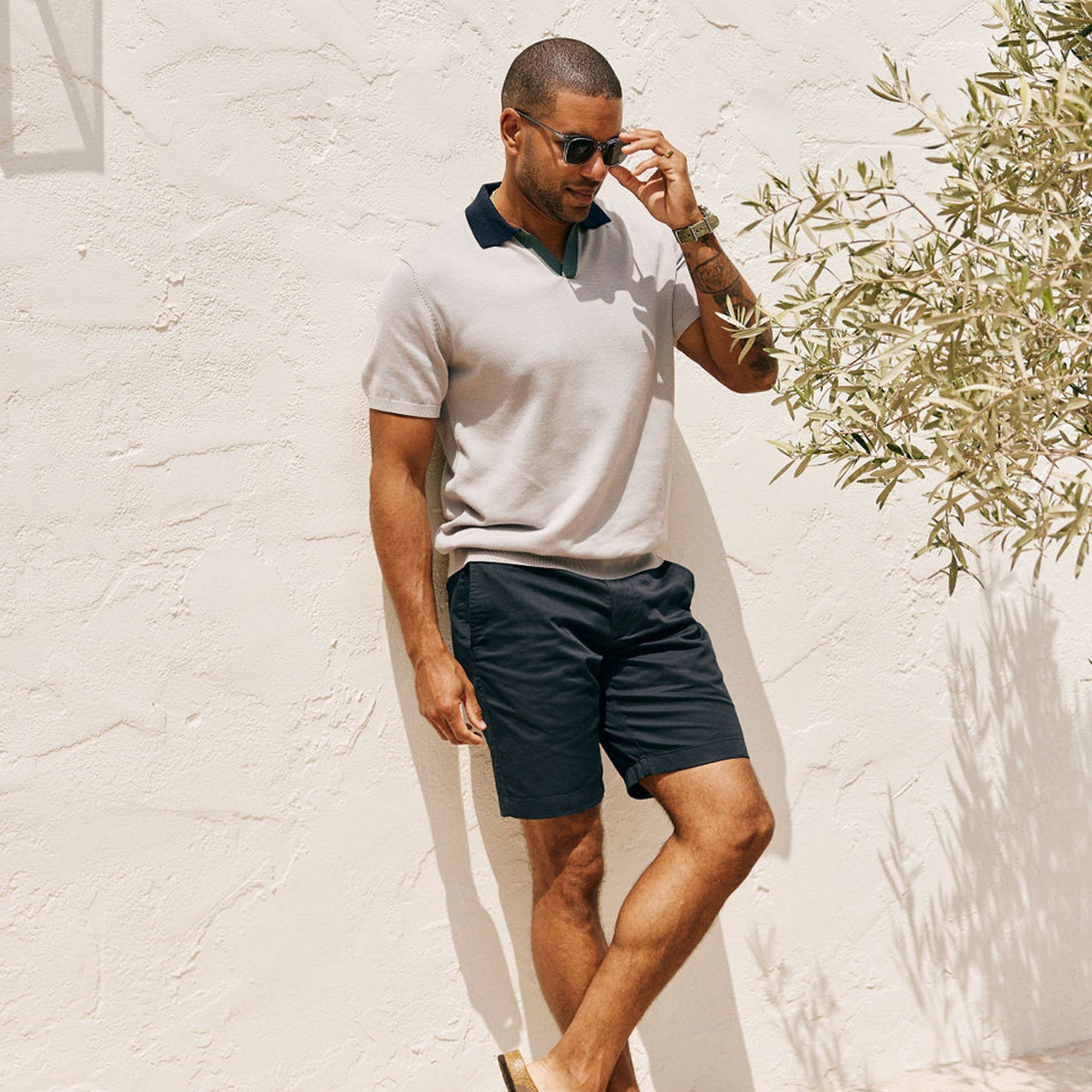 Colorblock Sweater Grey Polo sold by The Tie Bar product image thumbnail 4