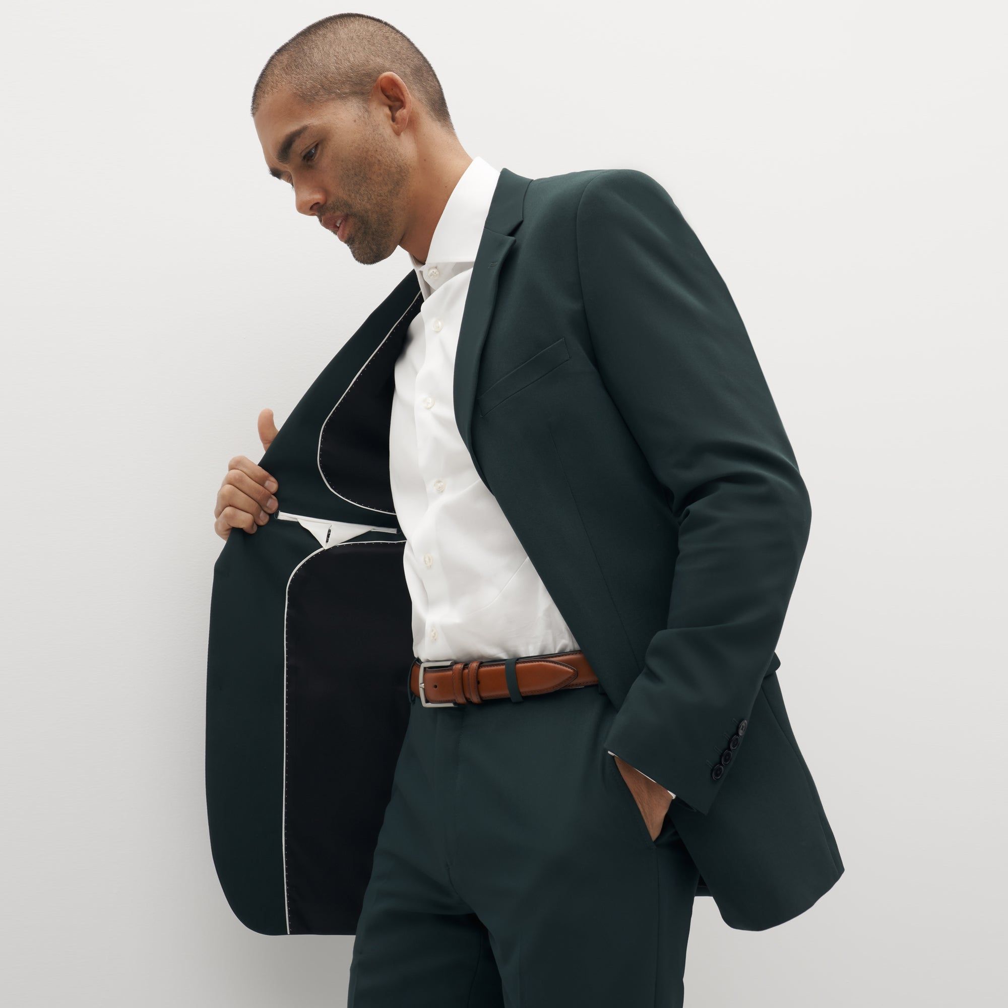 Dark Green Suit Jacket by SuitShop sold by The Tie Bar product image thumbnail 7