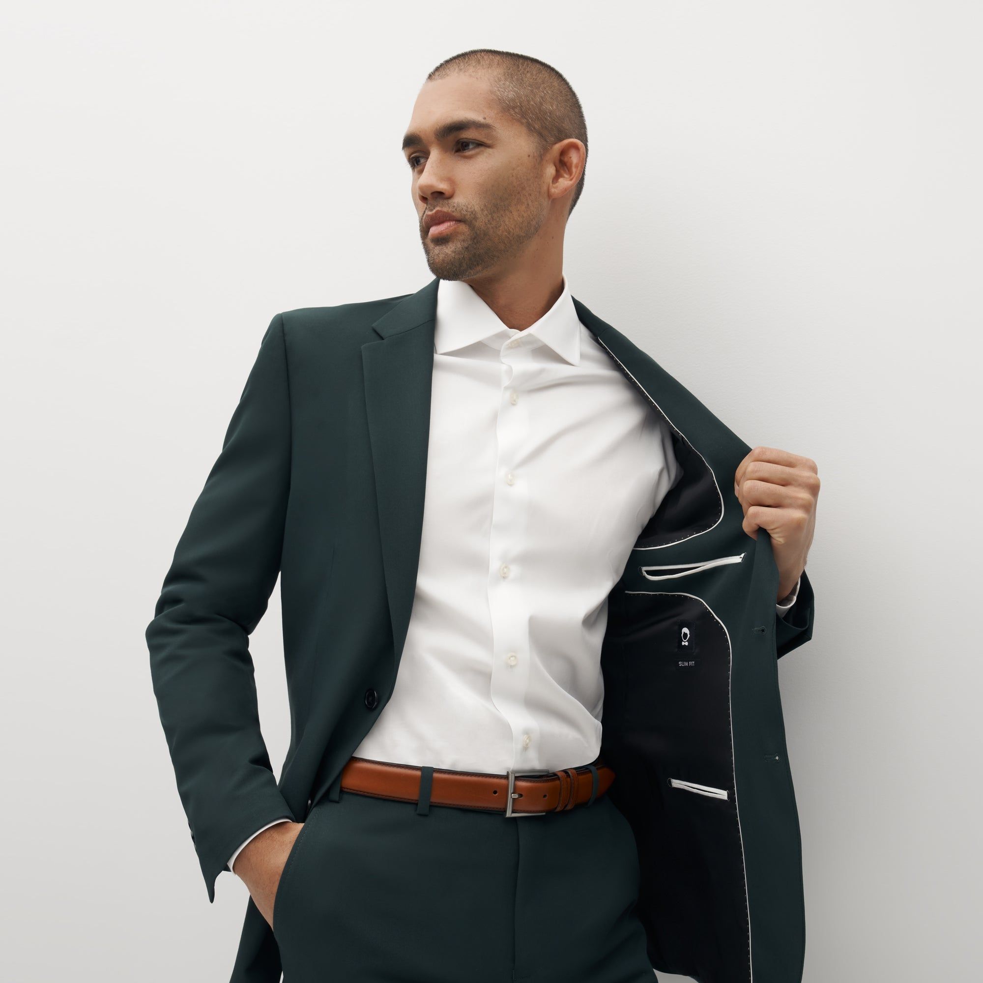 Dark Green Suit Jacket by SuitShop sold by The Tie Bar product image thumbnail 4
