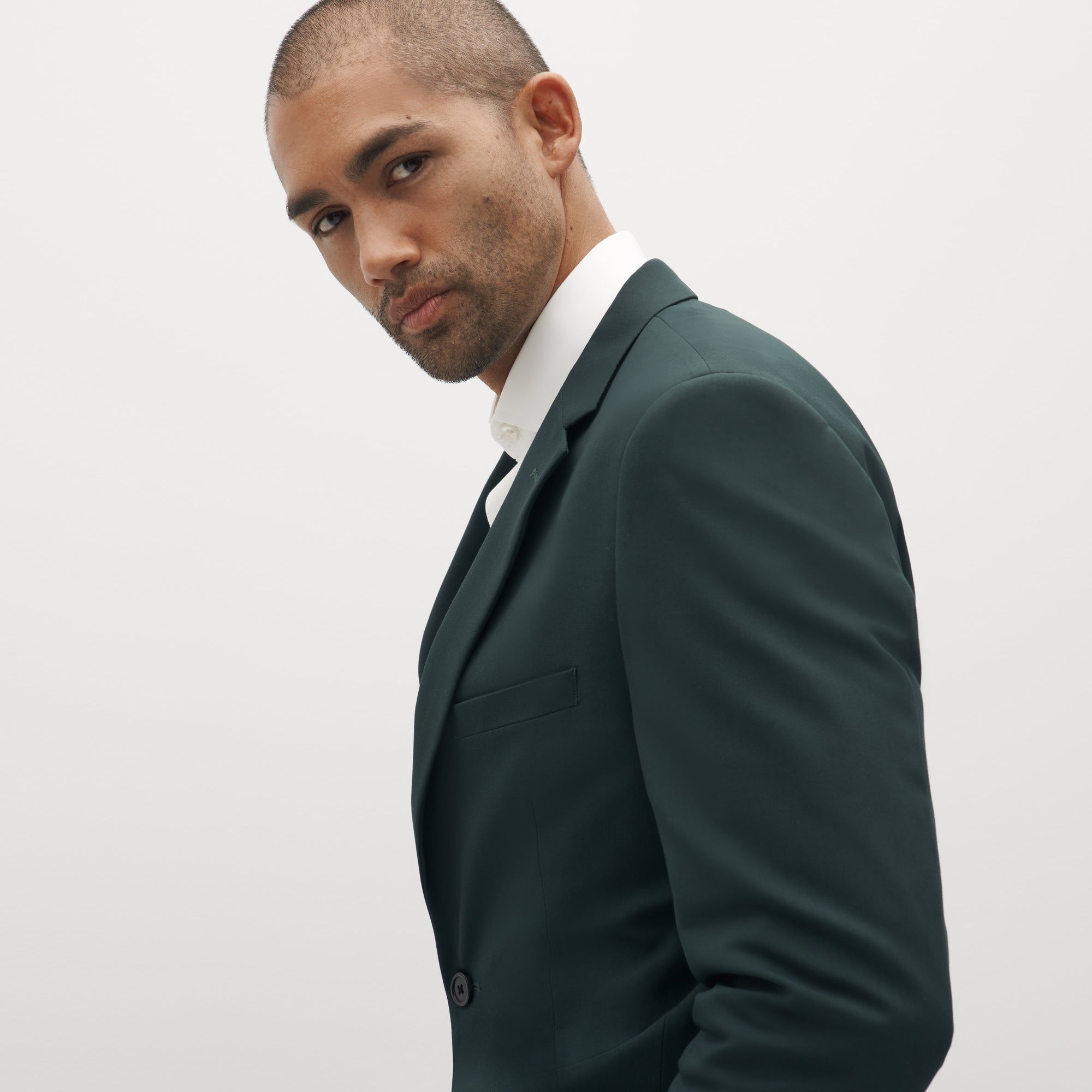 Dark Green Suit Jacket by SuitShop sold by The Tie Bar product image thumbnail 3