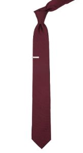 Sound Wave Herringbone Burgundy Tie sold by The Tie Bar