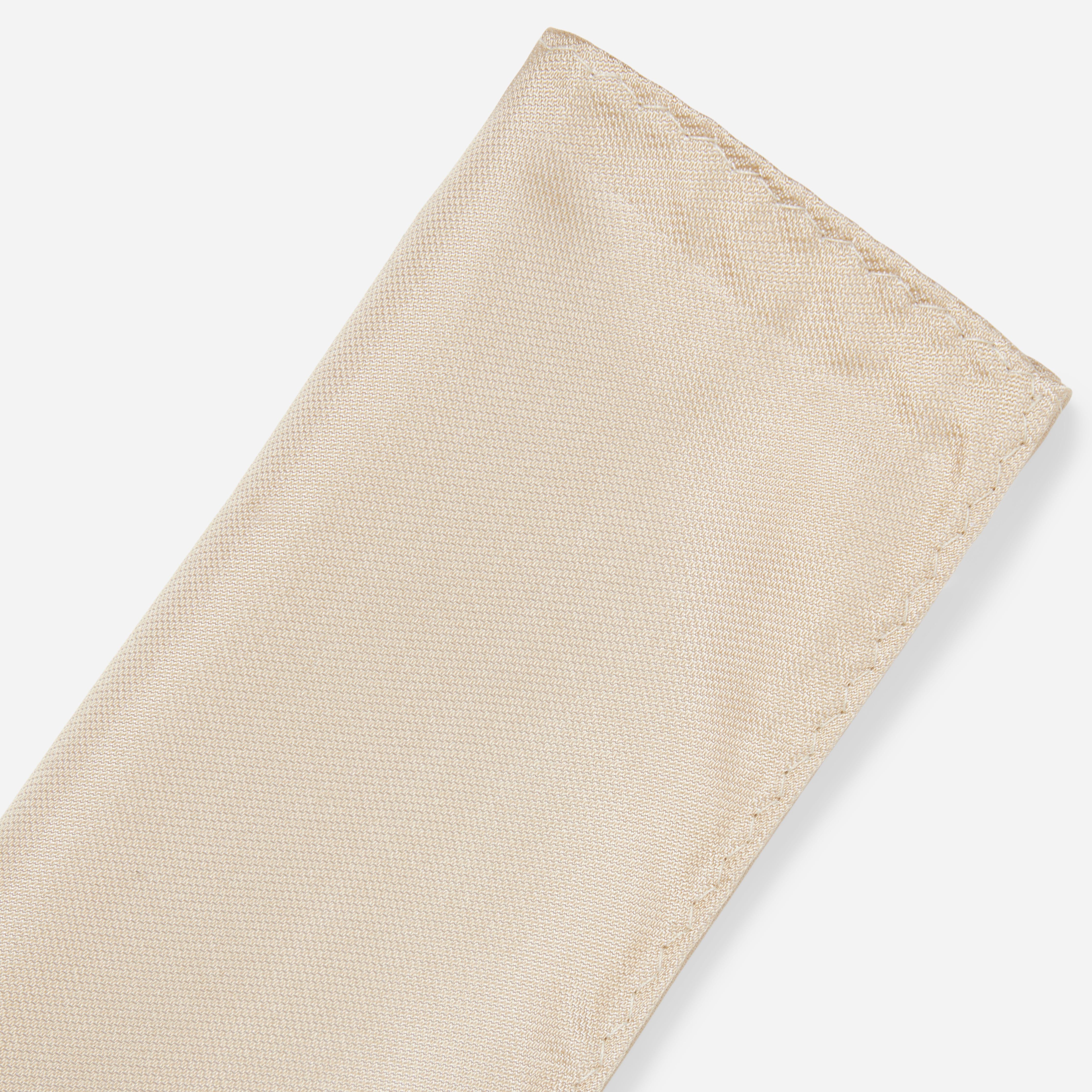 Mumu Weddings - Desert Solid Champagne Pocket Square sold by The Tie Bar product image thumbnail 2