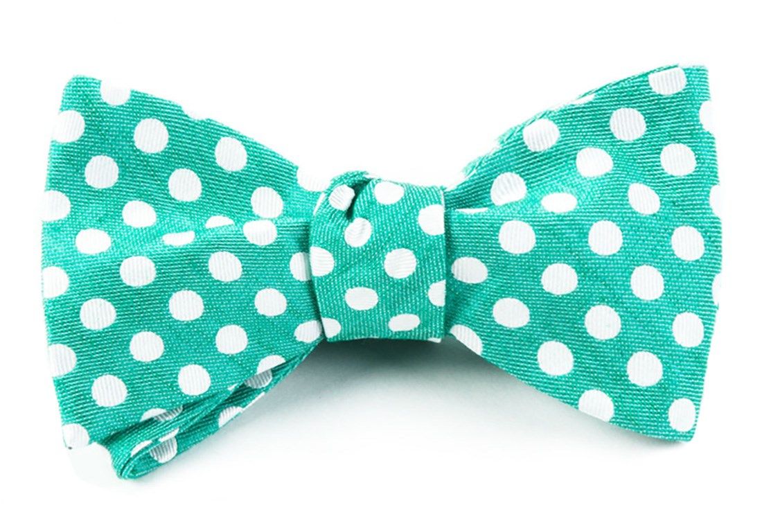 Cherry Beach Dots Mint Bow Tie sold by The Tie Bar