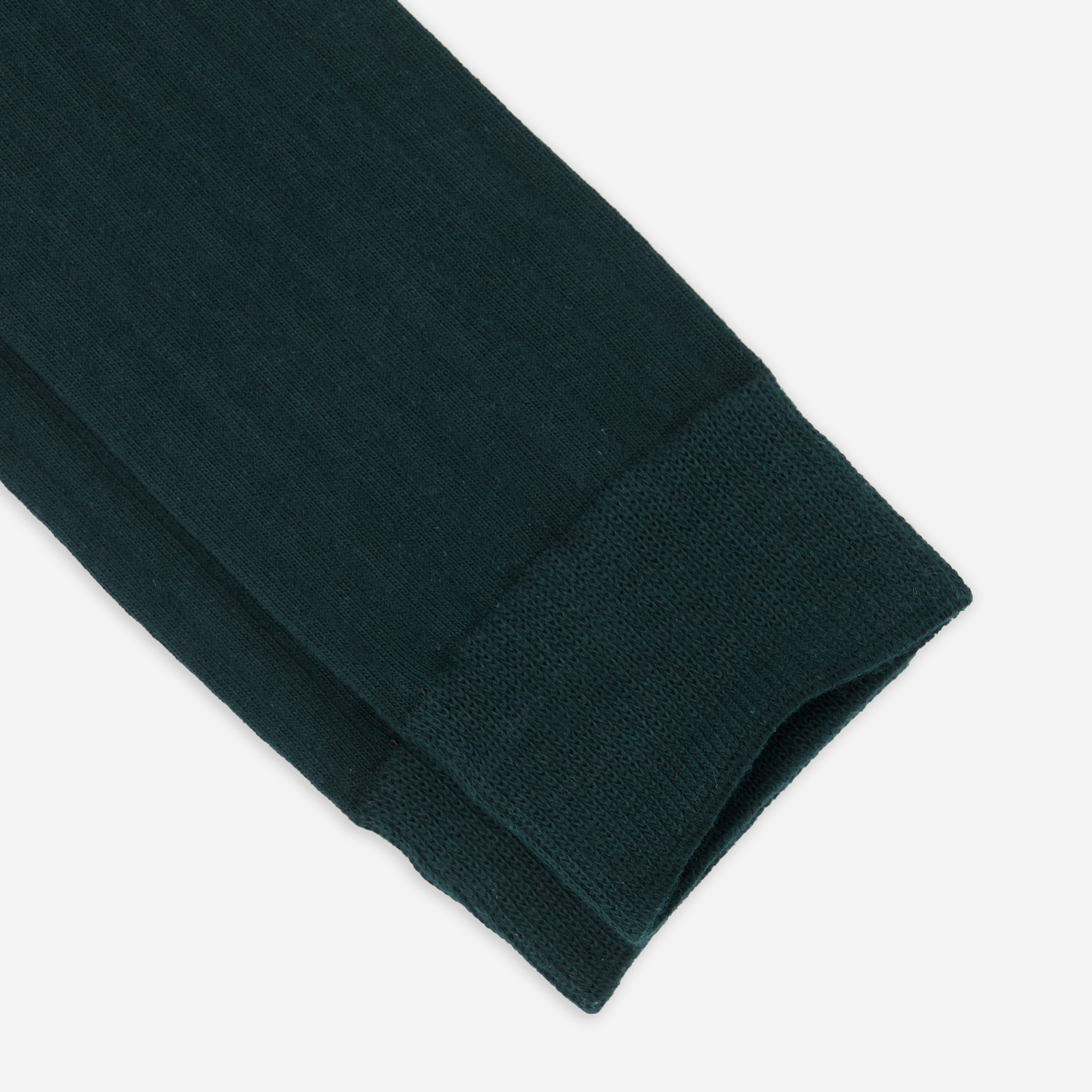 Wide Ribbed Hunter Green Dress Socks sold by The Tie Bar product image thumbnail 3