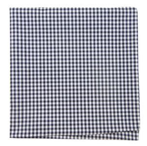 Petite Gingham Navy Pocket Square sold by The Tie Bar