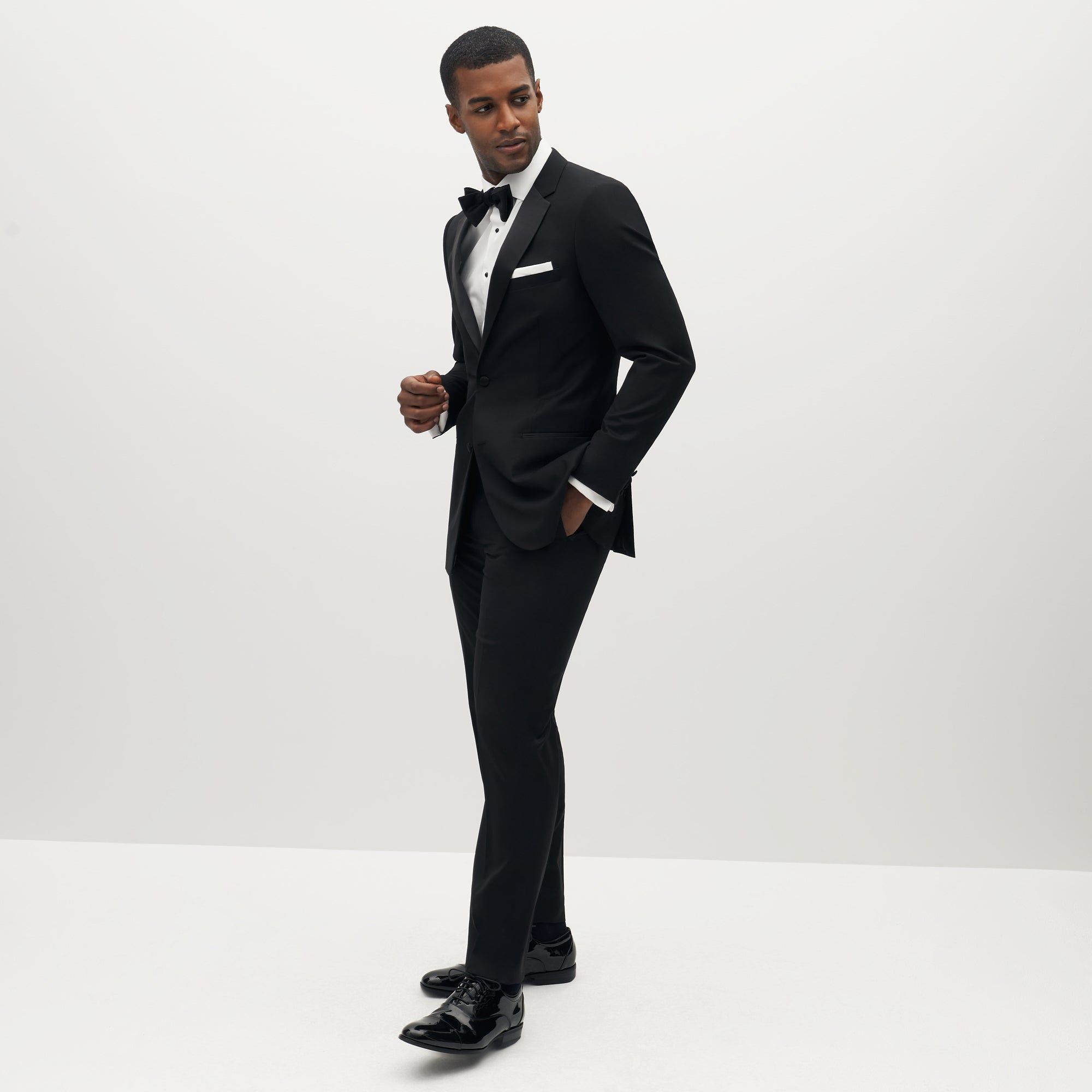 Classic Black Tuxedo Jacket by SuitShop sold by The Tie Bar product image thumbnail 2