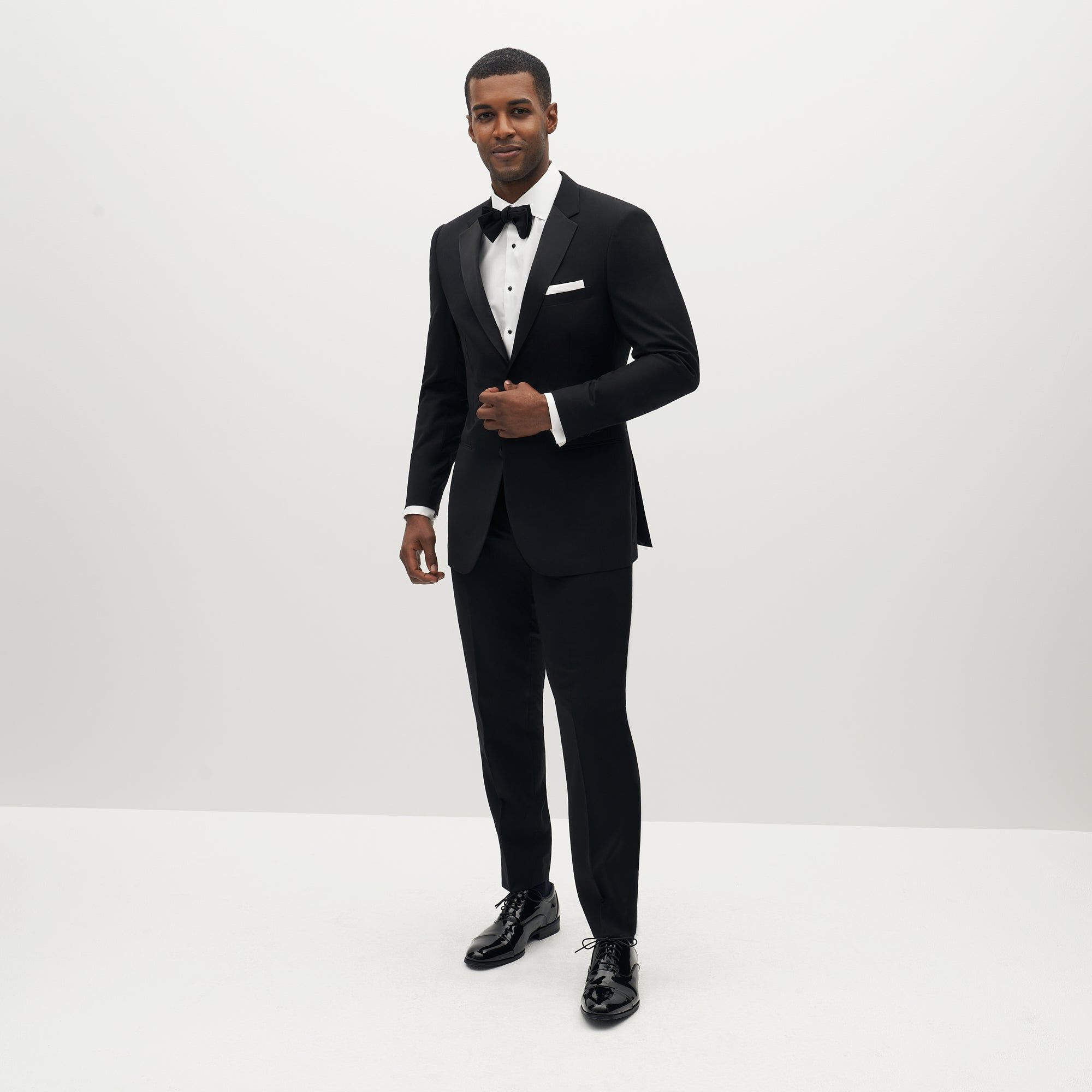Classic Black Tuxedo Jacket by SuitShop sold by The Tie Bar product image thumbnail 3