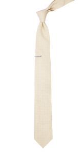 Be Married Checks Light Champagne Tie sold by The Tie Bar
