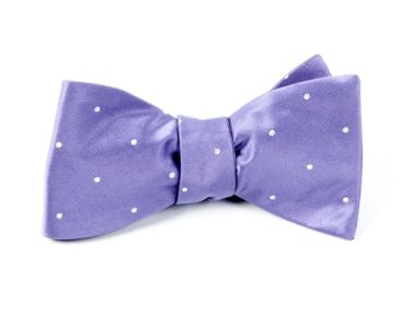 Satin Dot Lavender Bow Tie sold by The Tie Bar