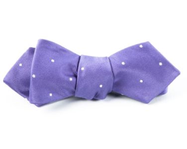 Satin Dot Lavender Bow Tie sold by The Tie Bar