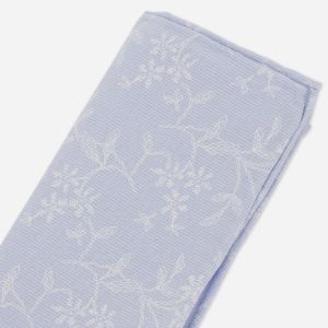 Mesh Floral Light Blue Pocket Square sold by The Tie Bar