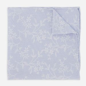 Mesh Floral Light Blue Pocket Square sold by The Tie Bar