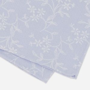 Mesh Floral Light Blue Pocket Square sold by The Tie Bar