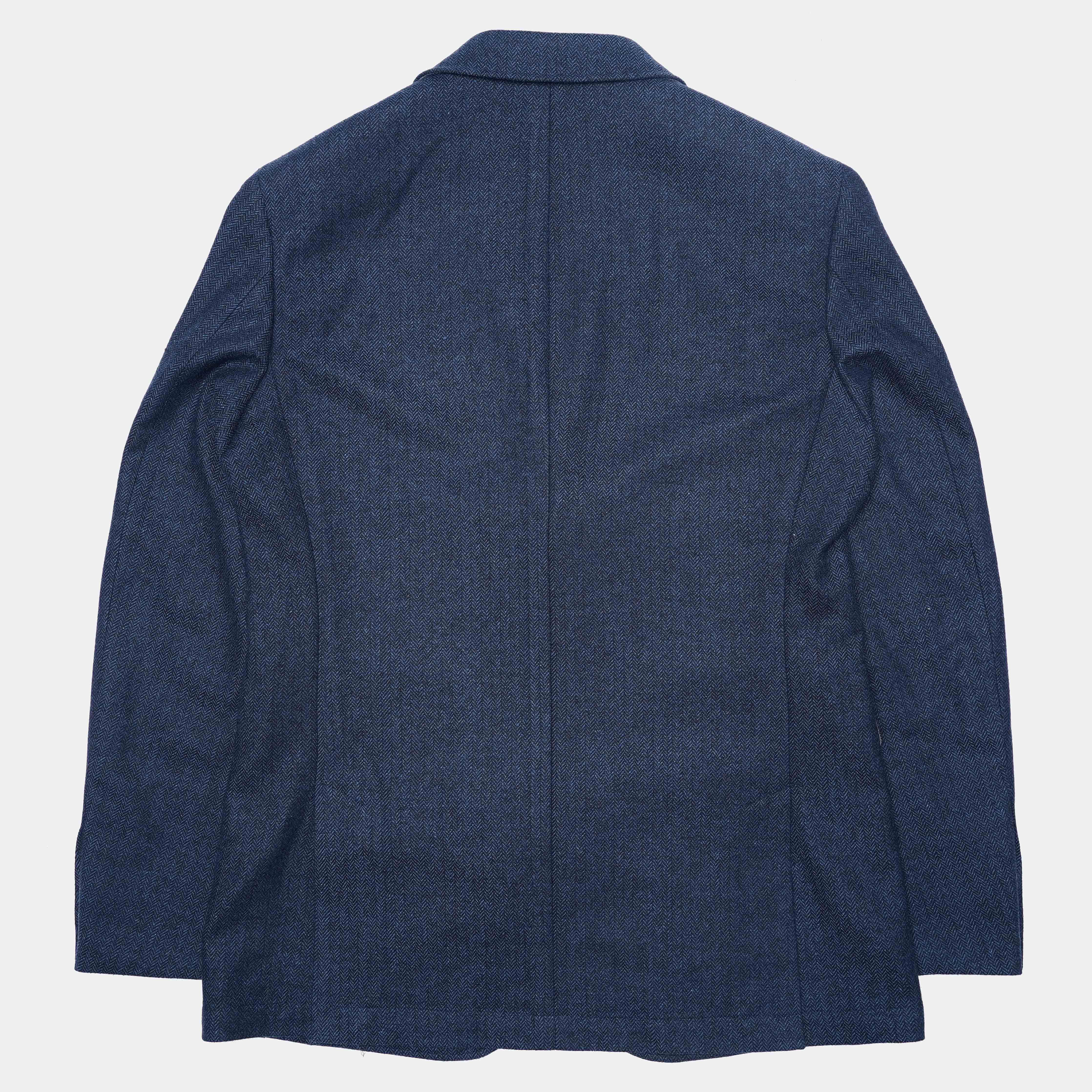 The Wool Miracle Herringbone Navy Jacket sold by The Tie Bar product image thumbnail 5