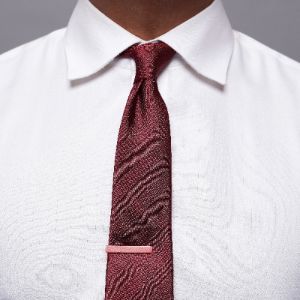 Herringbone Vow Burgundy Tie sold by The Tie Bar
