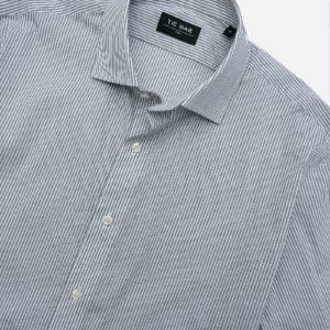 Mini Stripe Grey Dress Shirt sold by The Tie Bar