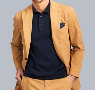 Solid Cotton Sweater Navy Polo sold by The Tie Bar