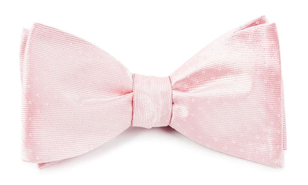 Mini Dots Blush Pink Bow Tie sold by The Tie Bar