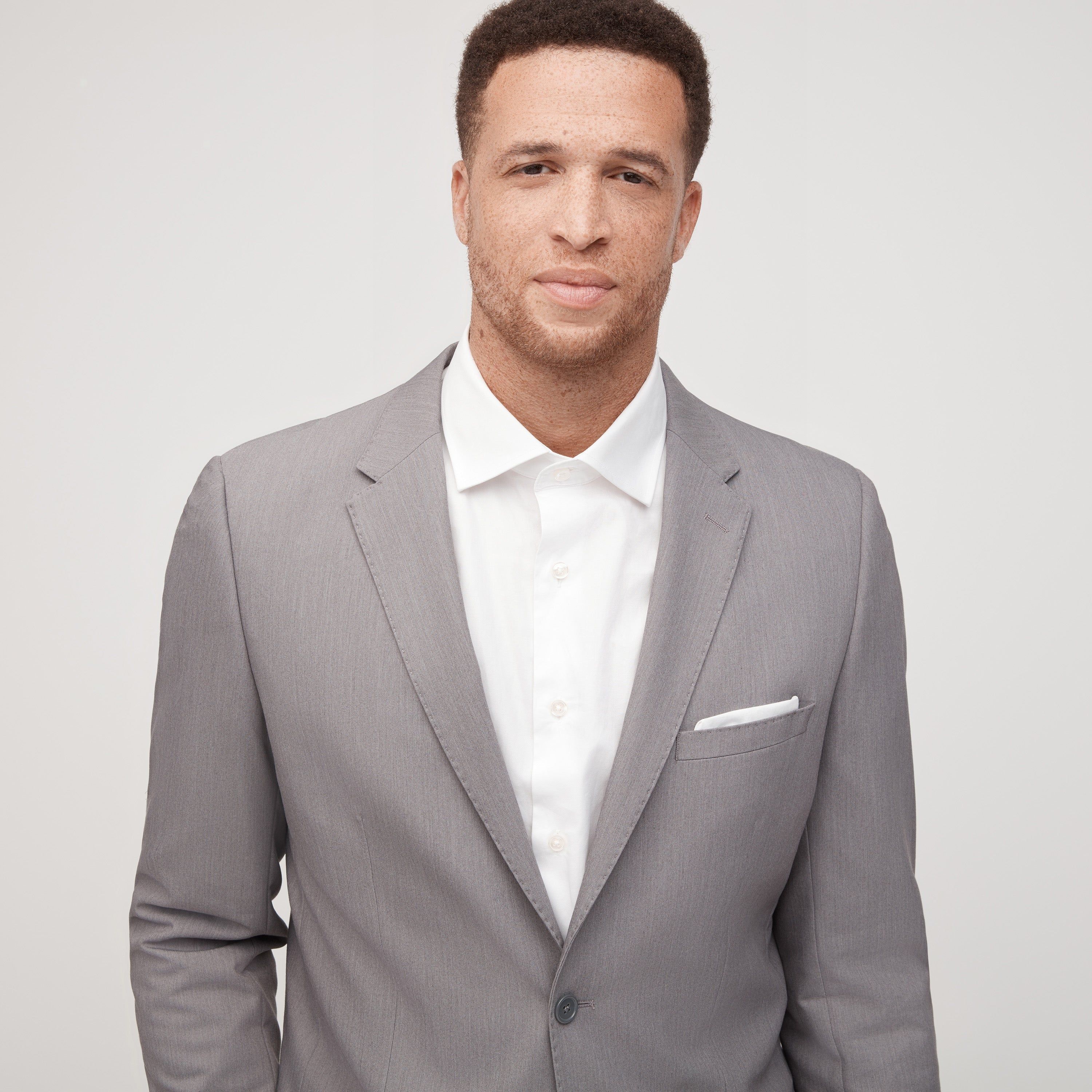 Textured Gray Suit Jacket by SuitShop sold by The Tie Bar product image thumbnail 6