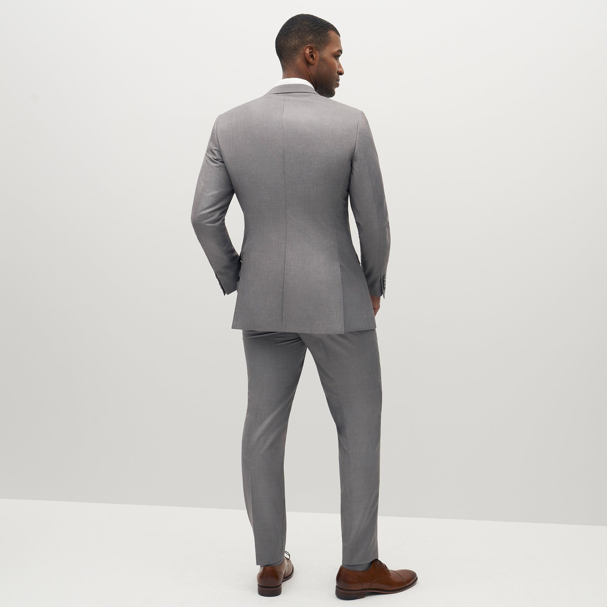 Textured Gray Suit Jacket by SuitShop sold by The Tie Bar product image thumbnail 3