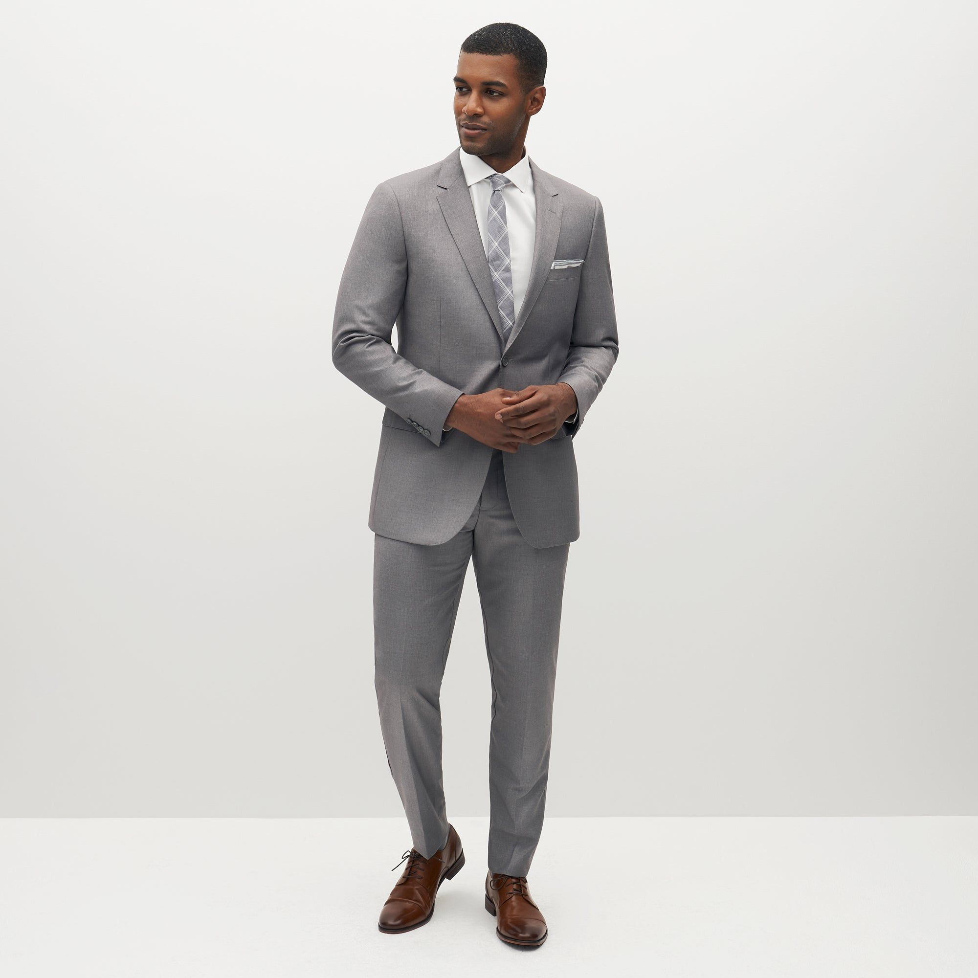 Textured Gray Suit Jacket by SuitShop sold by The Tie Bar product image thumbnail 2