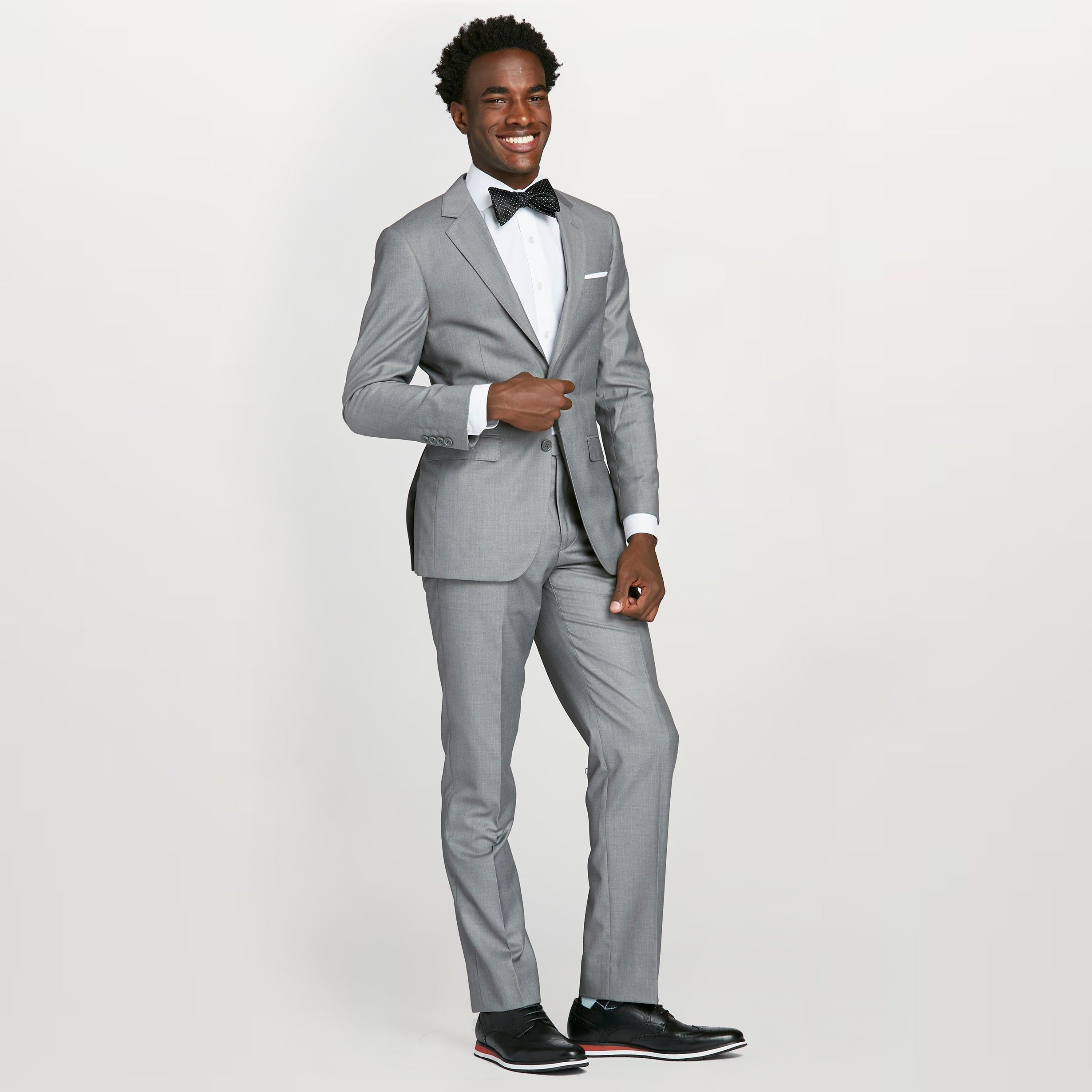 Textured Gray Suit Jacket by SuitShop sold by The Tie Bar product image thumbnail 7