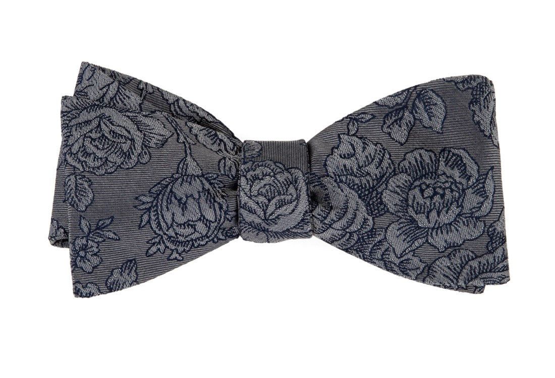 Ritz Floral Grey Bow Tie sold by The Tie Bar