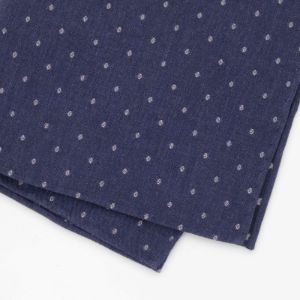 Medallion Dot Navy Pocket Square sold by The Tie Bar