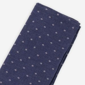 Medallion Dot Navy Pocket Square sold by The Tie Bar