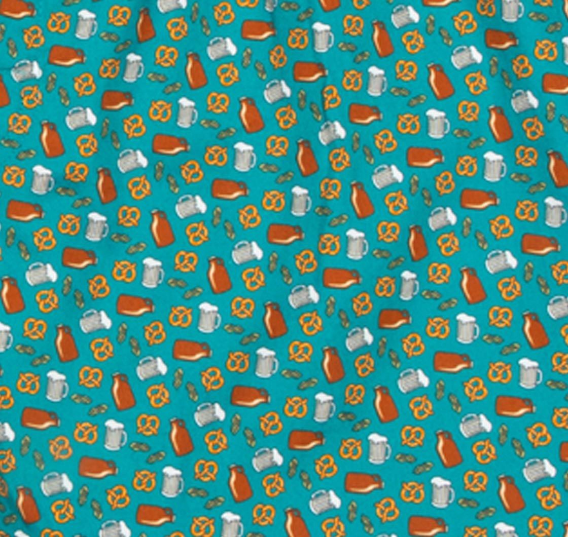 Beers And Pretzels Teal Boxer sold by The Tie Bar product image thumbnail 2