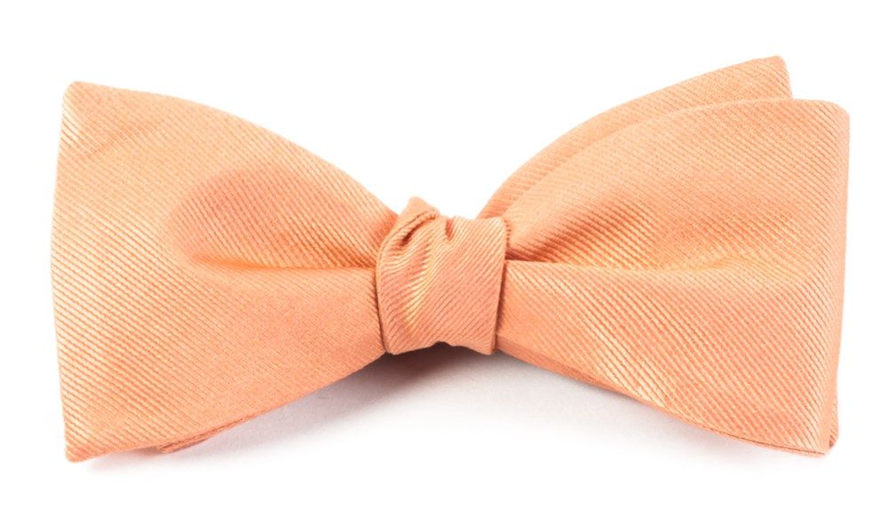 Grosgrain Solid Peach Bow Tie sold by The Tie Bar