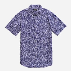 Palm Floral Navy Short Sleeve Shirt sold by The Tie Bar