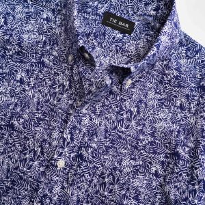 Palm Floral Navy Short Sleeve Shirt sold by The Tie Bar