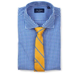 Gingham Classic Blue Non-Iron Dress Shirt sold by The Tie Bar