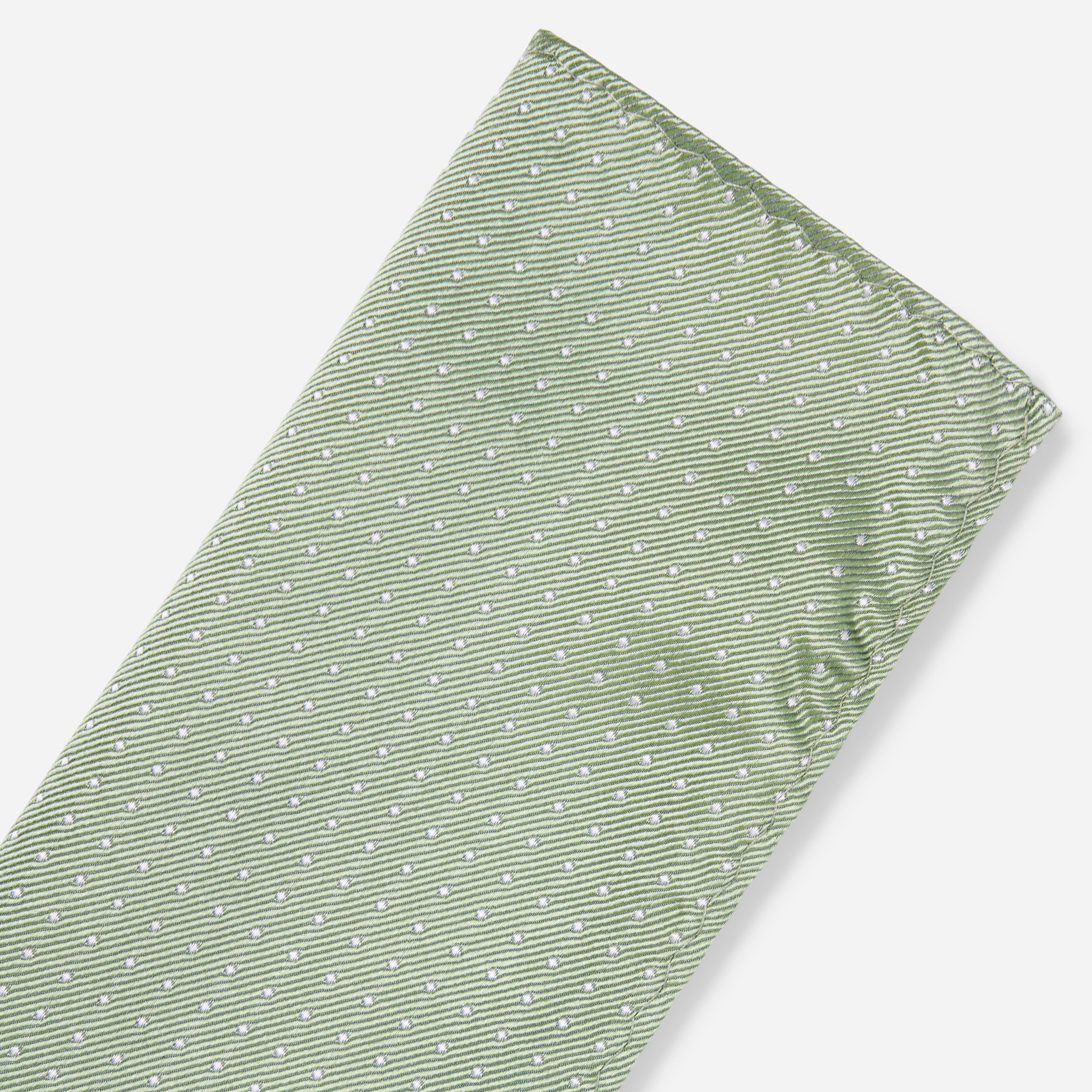 Mini Dots Sage Green Pocket Square sold by The Tie Bar product image thumbnail 2