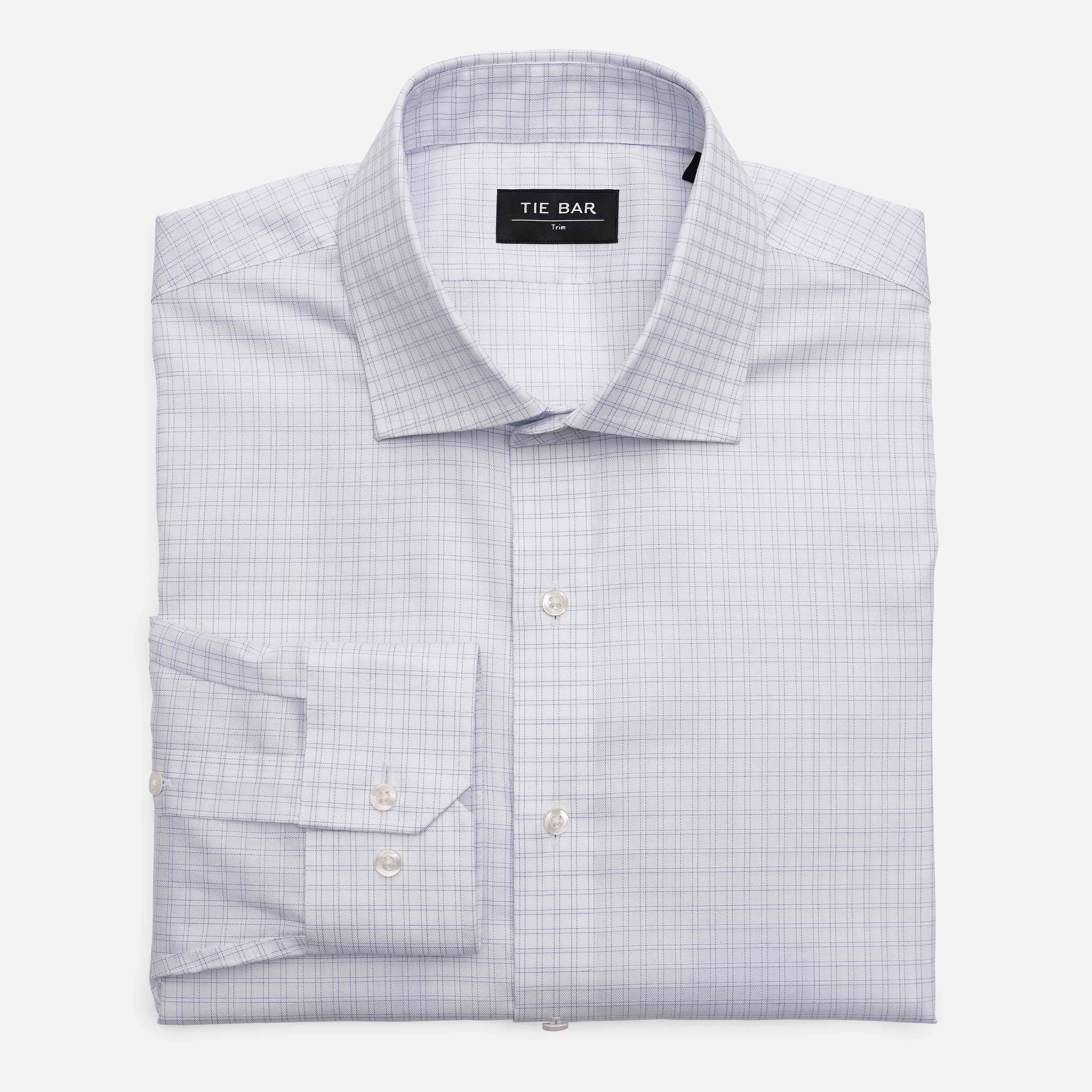 Mini Check Light Blue Dress Shirt sold by The Tie Bar