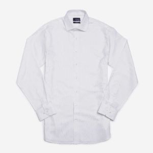 Herringbone White Non-Iron Dress Shirt sold by The Tie Bar