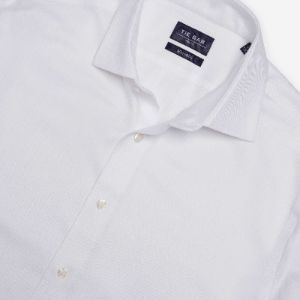 Herringbone White Non-Iron Dress Shirt sold by The Tie Bar