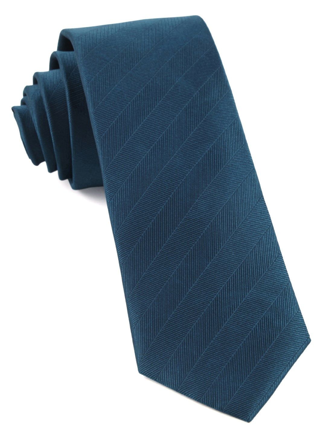 Herringbone Vow Teal Tie sold by The Tie Bar