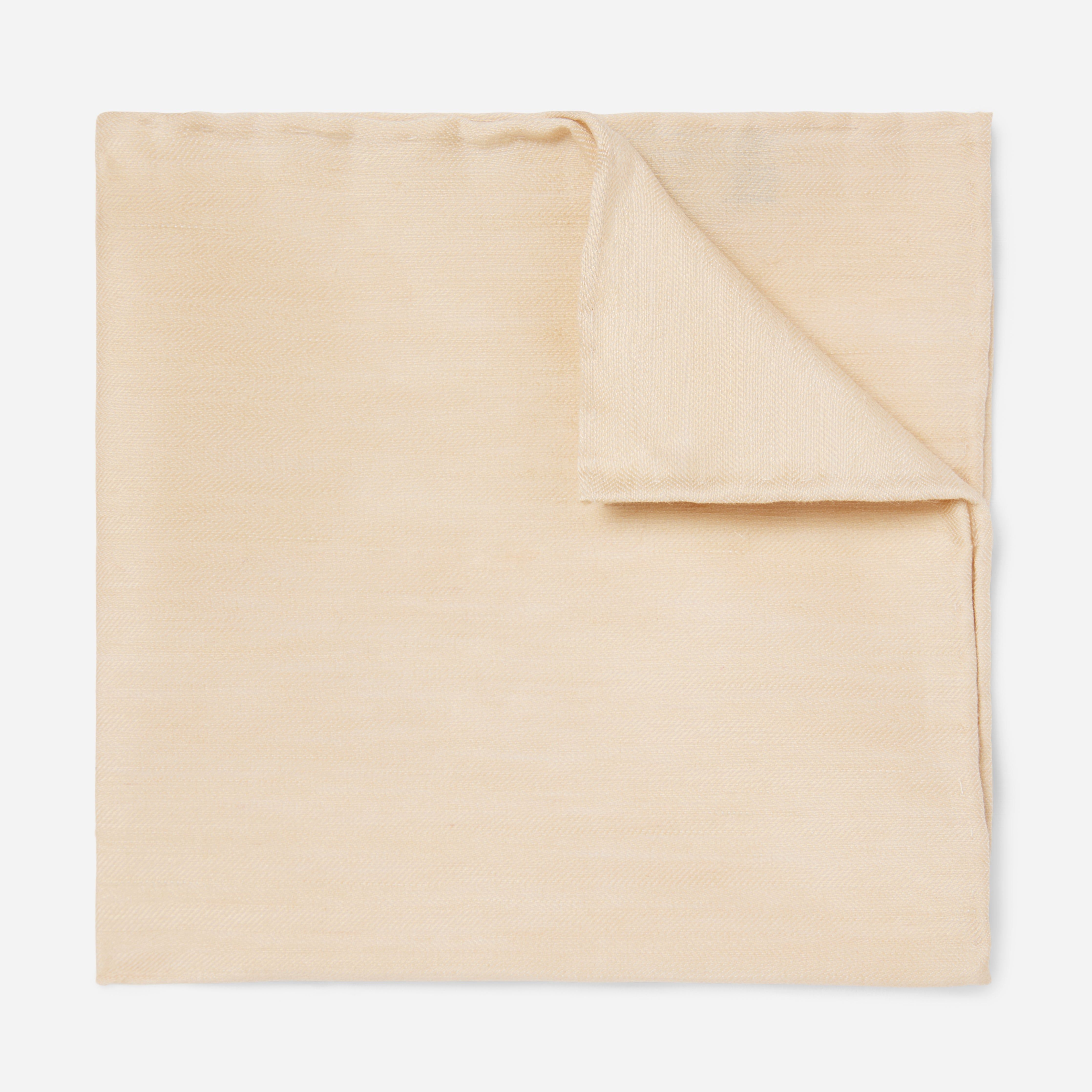 Linen Row Light Champagne Pocket Square sold by The Tie Bar
