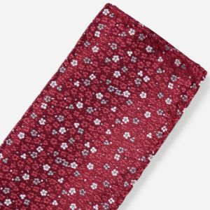 Flower Fields Burgundy Pocket Square sold by The Tie Bar