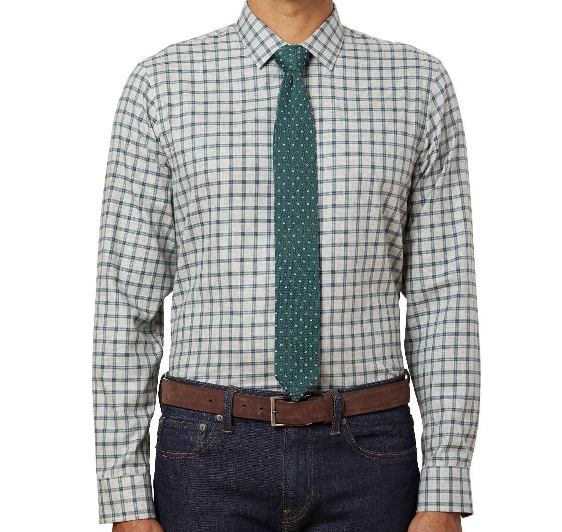 Check Flannel Grey Casual Shirt sold by The Tie Bar product image thumbnail 4